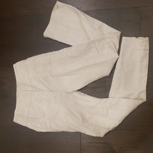 Linen Blend High Waisted Pants
